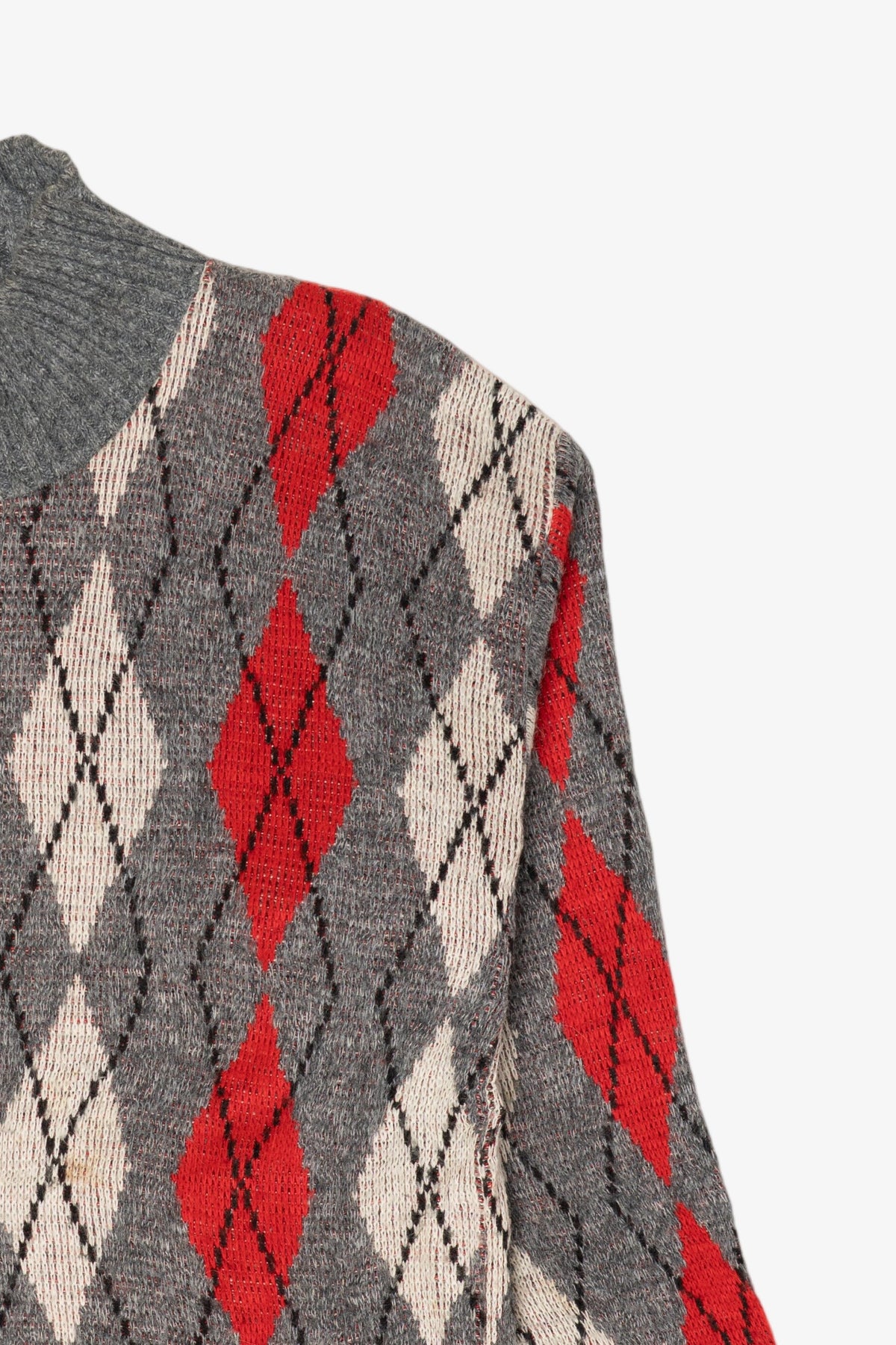 Vintage Gray Gotham Argyle Sweater (1990s)