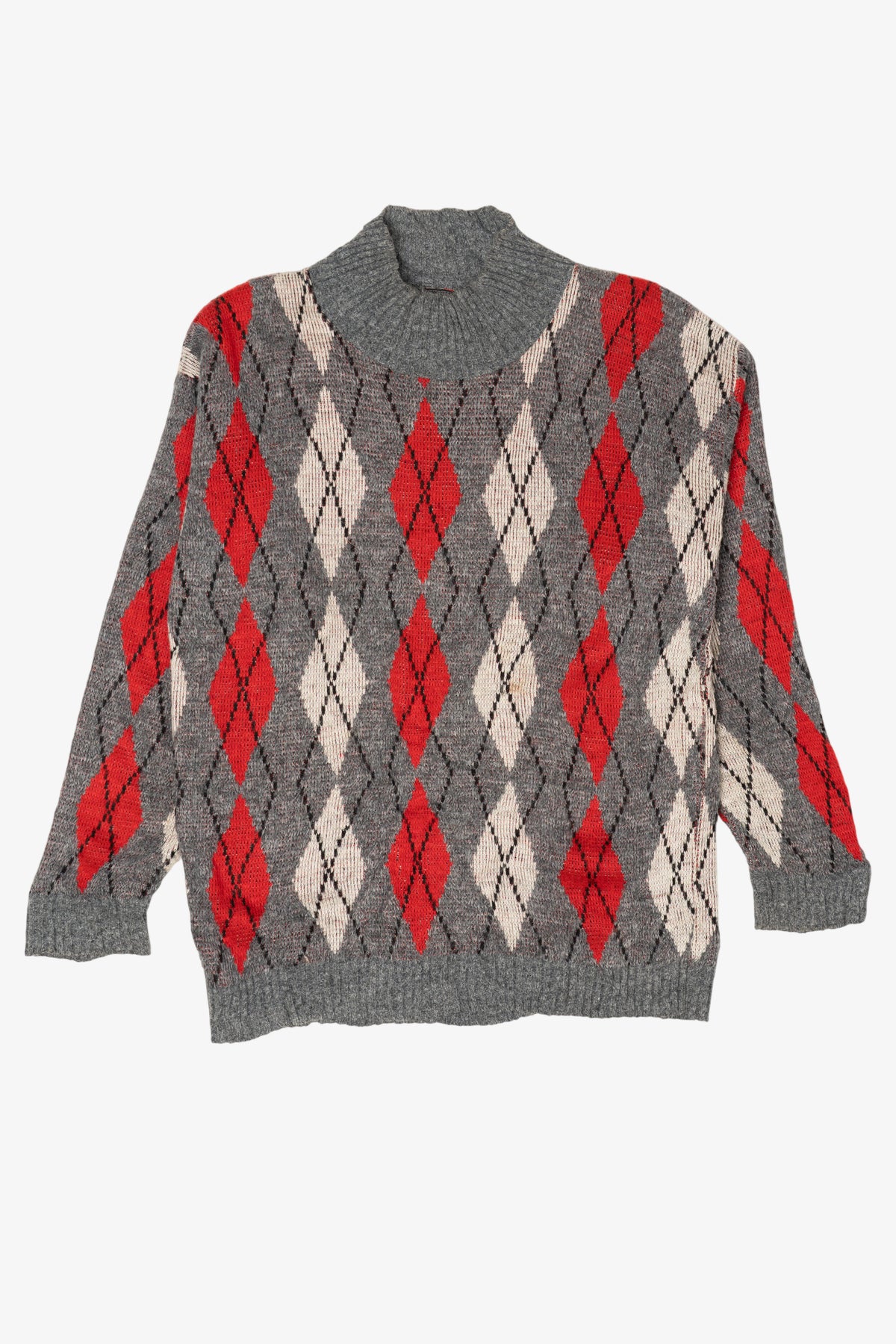 Vintage Gray Gotham Argyle Sweater (1990s)