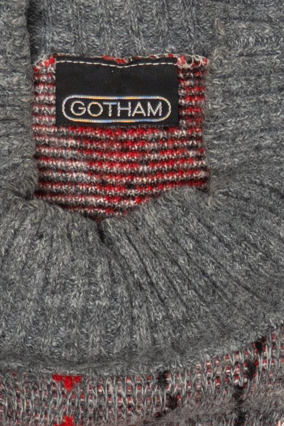 Vintage Gray Gotham Argyle Sweater (1990s)