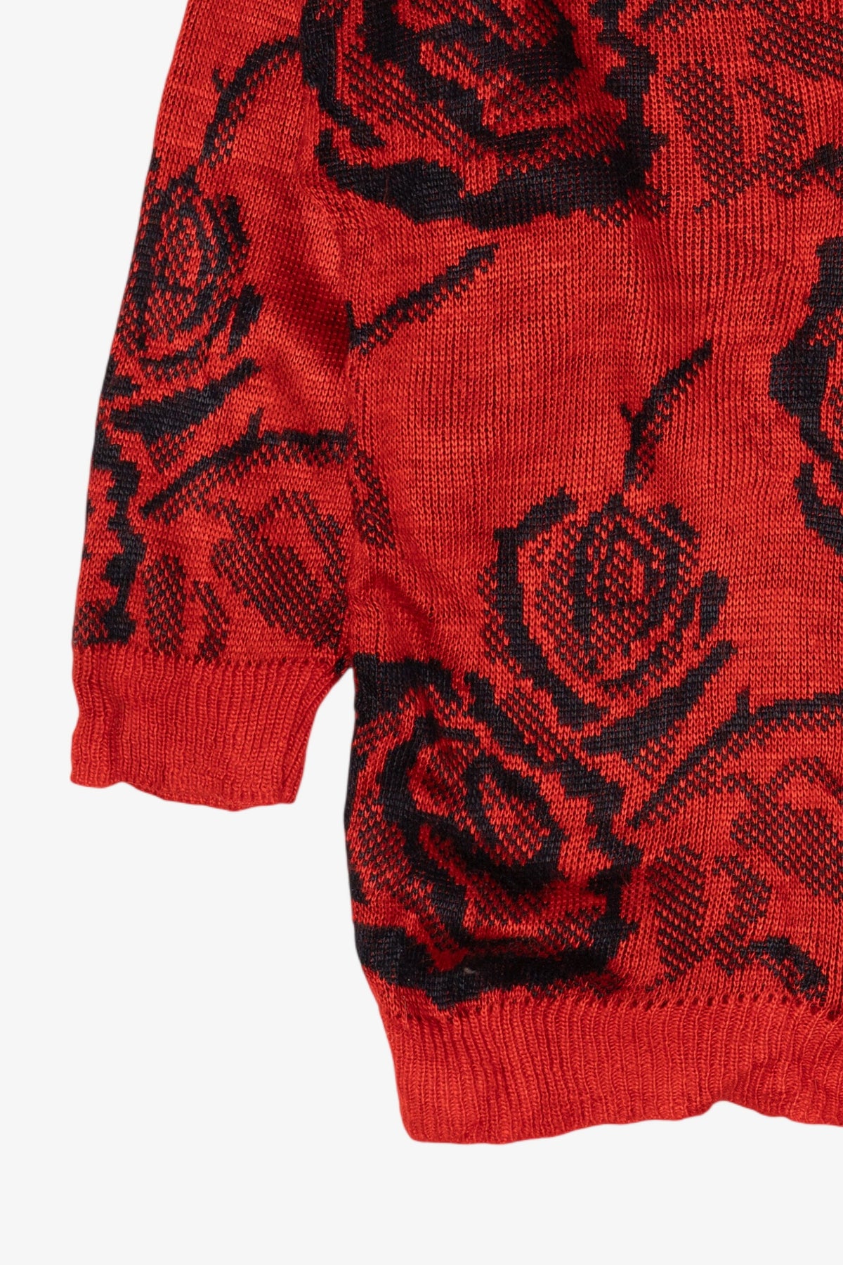 Vintage Red Floral Collection Boz Sweater (1980s)