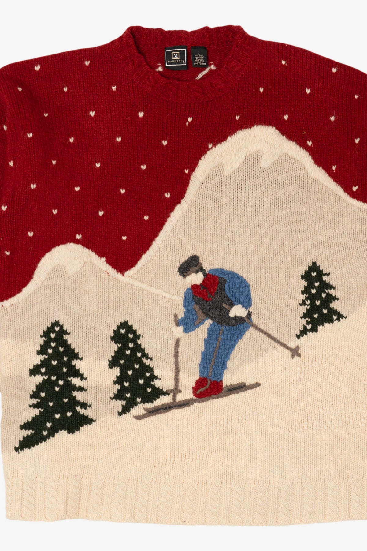 Vintage Red Maurices Ski Sweater (1990s)
