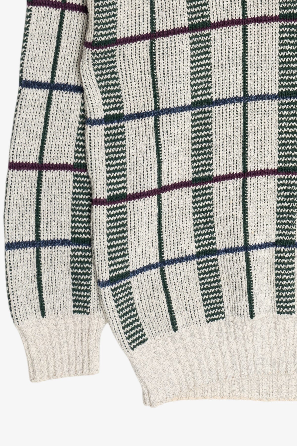 Vintage Grid Knit Ruffian Sweater (1980s)