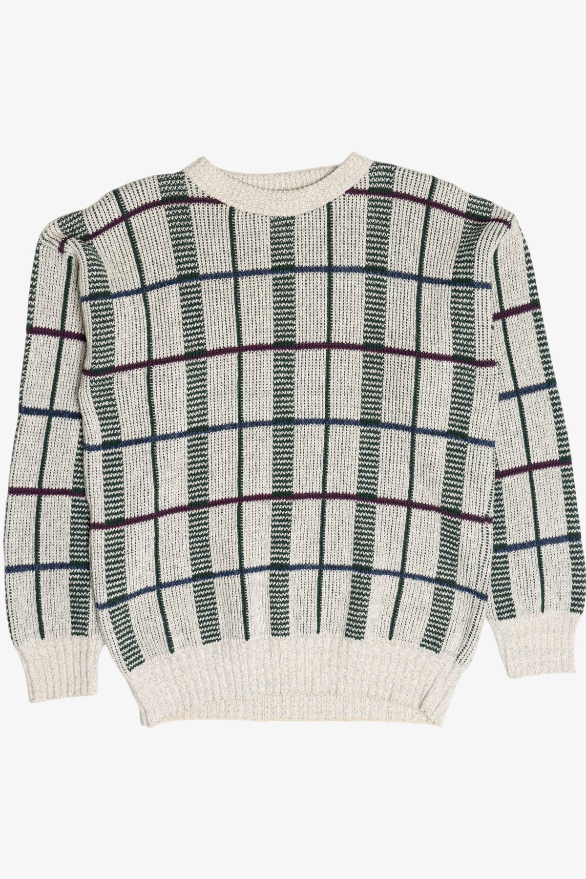 Vintage Grid Knit Ruffian Sweater (1980s)