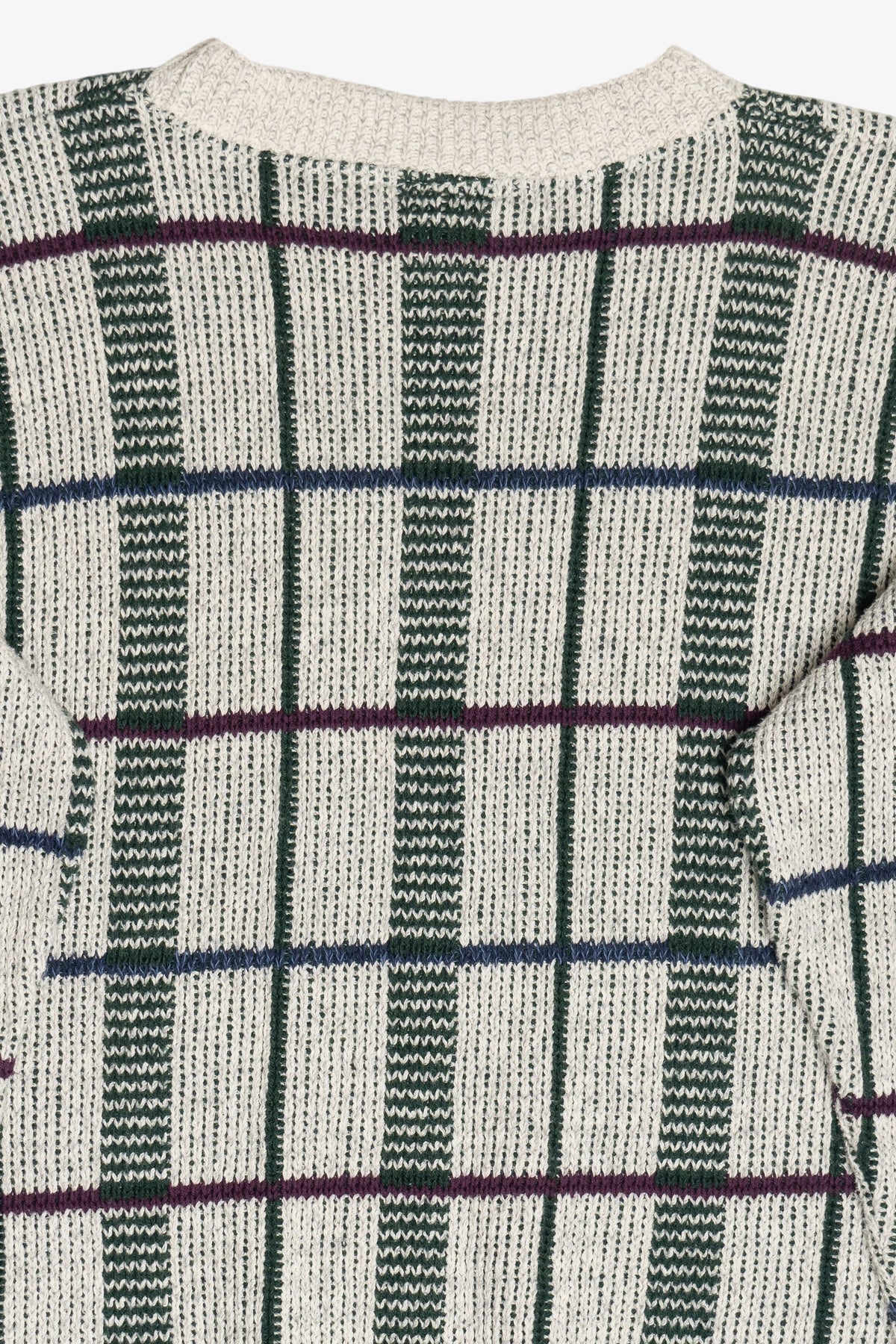 Vintage Grid Knit Ruffian Sweater (1980s)