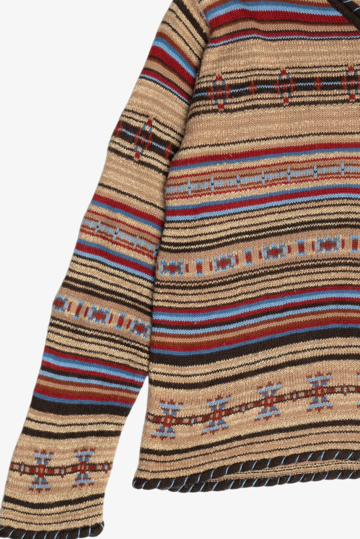 Vintage Fiorlini International Southwestern V-Neck Sweater (1990s)