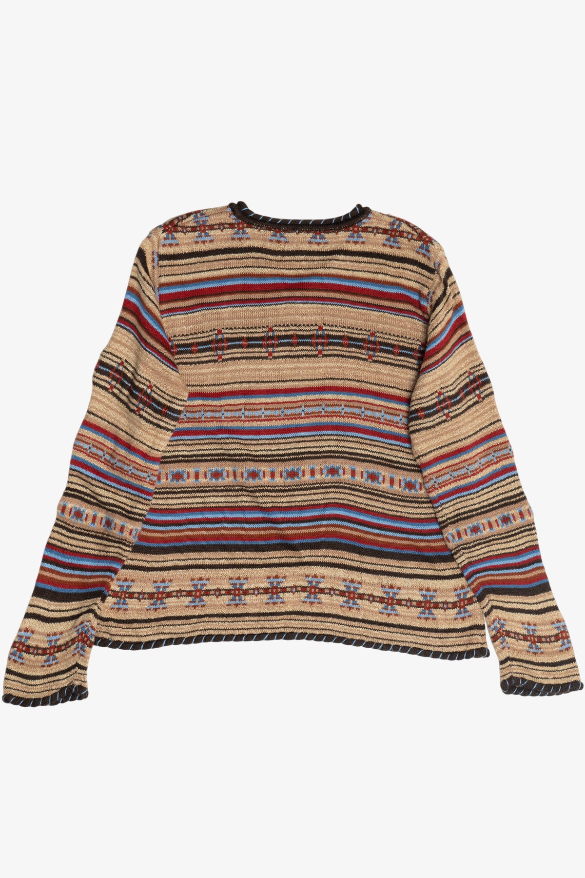 Vintage Fiorlini International Southwestern V-Neck Sweater (1990s)