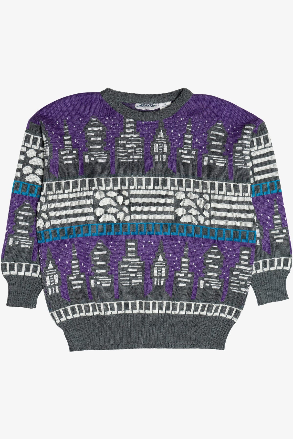 Vintage Andrew St. John City Skyline Sweater (1980s)