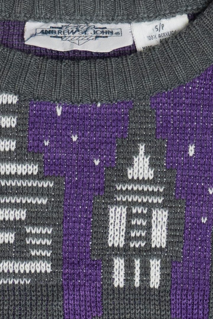 Vintage Andrew St. John City Skyline Sweater (1980s)