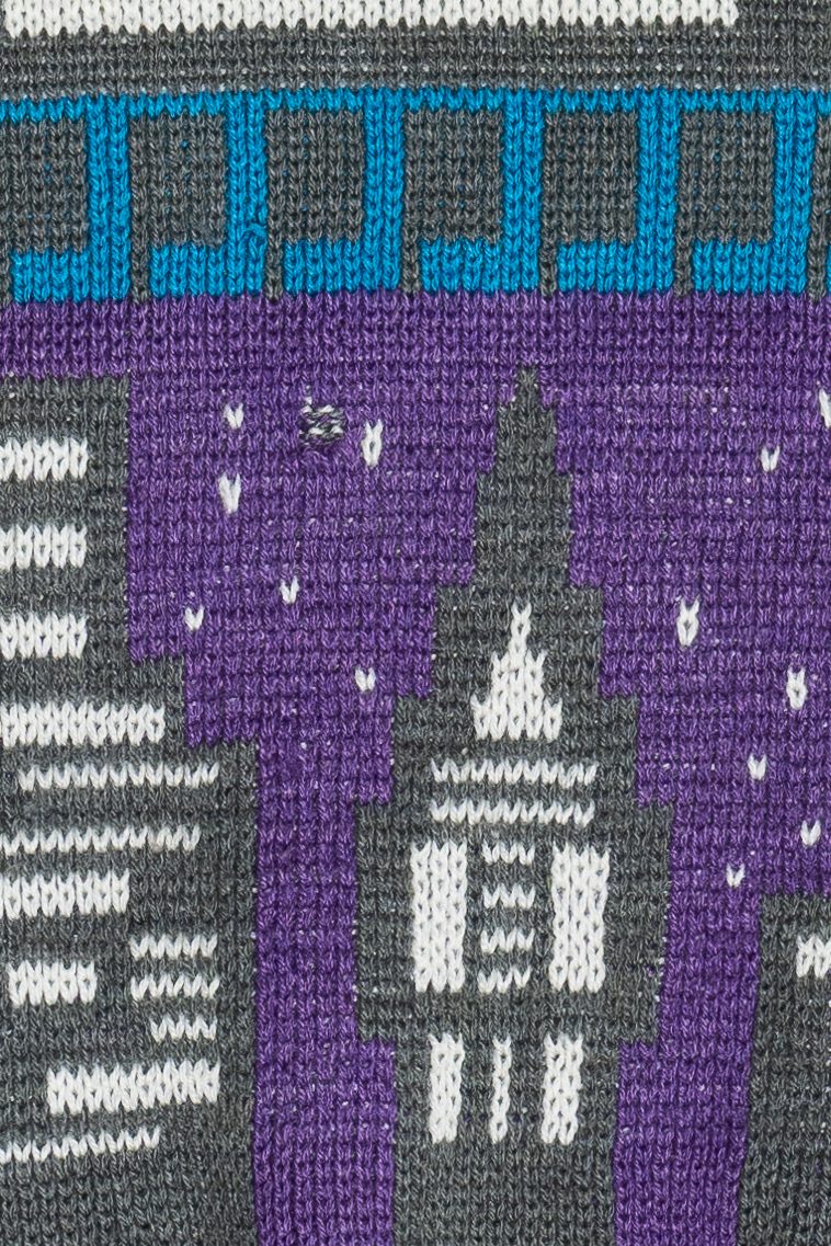 Vintage Andrew St. John City Skyline Sweater (1980s)