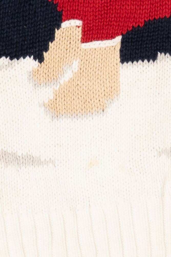 Vintage Navy Blue Liz Claiborne Scottie Dog In Snow Sweater (1990s)