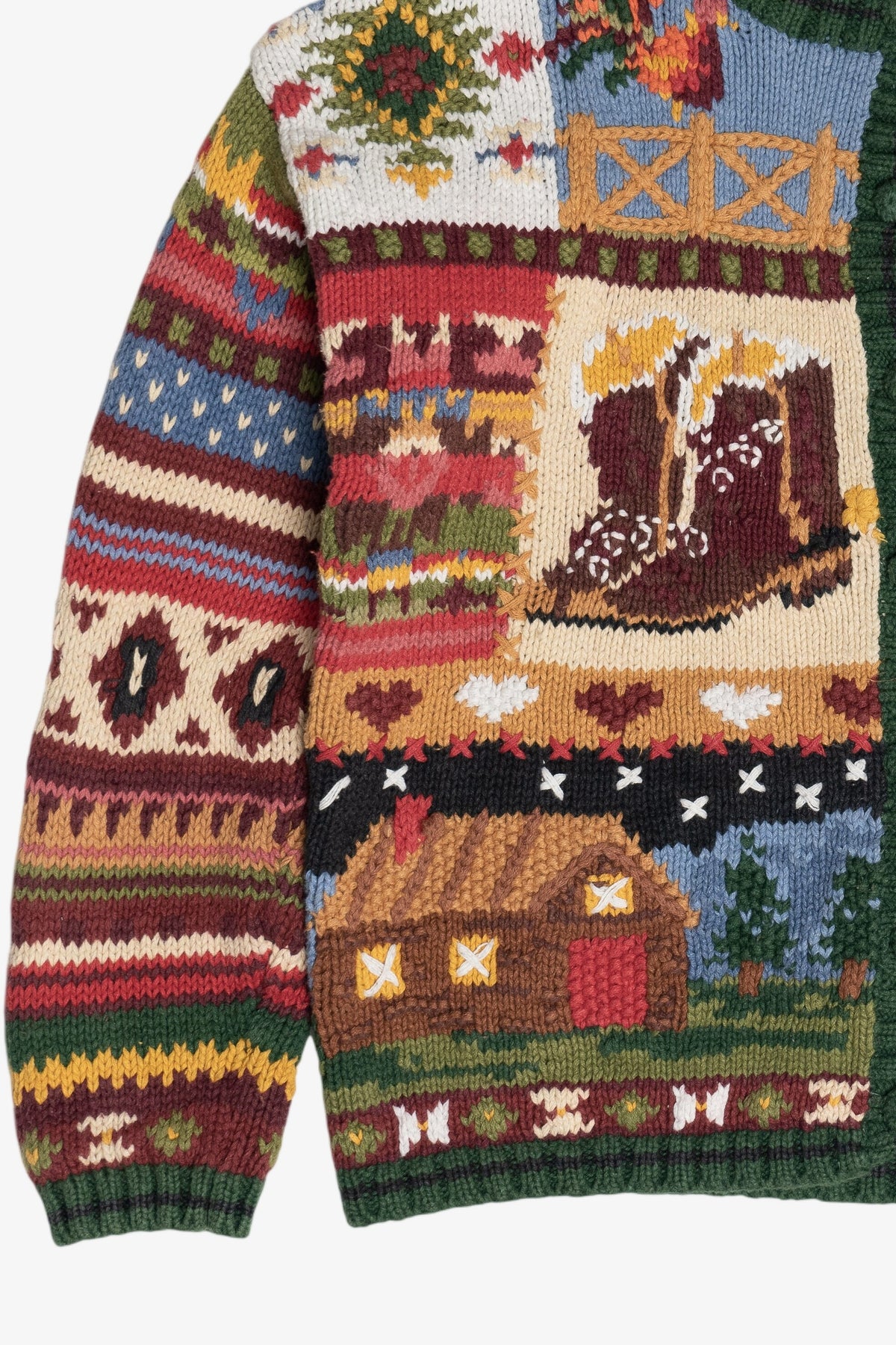 Vintage Southwest Ranch Cowgirl Motif Sweater (1990s)
