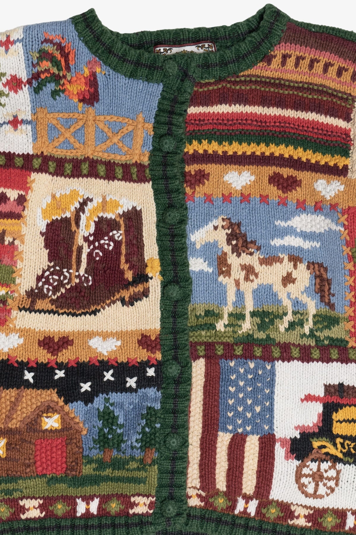 Vintage Southwest Ranch Cowgirl Motif Sweater (1990s)
