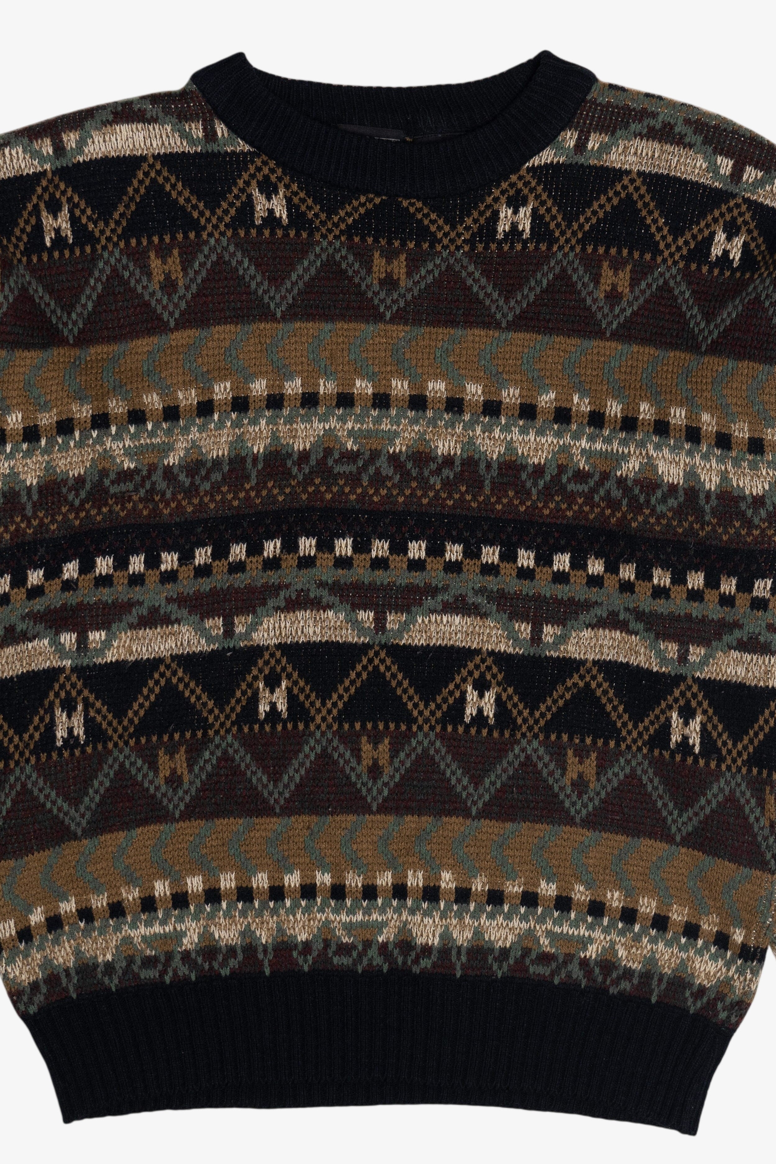 Vintage Design Crew Graphic Sweater (1980s)
