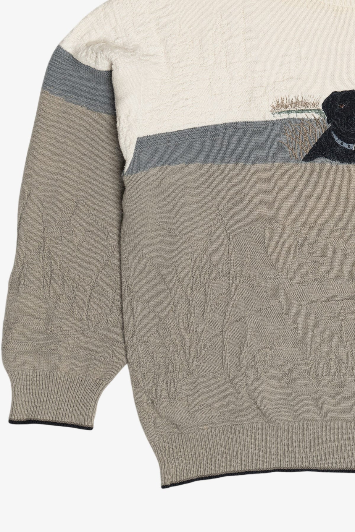 Vintage Black Labrador Embroidered Roundtree & Yorke Sweater (1990s)