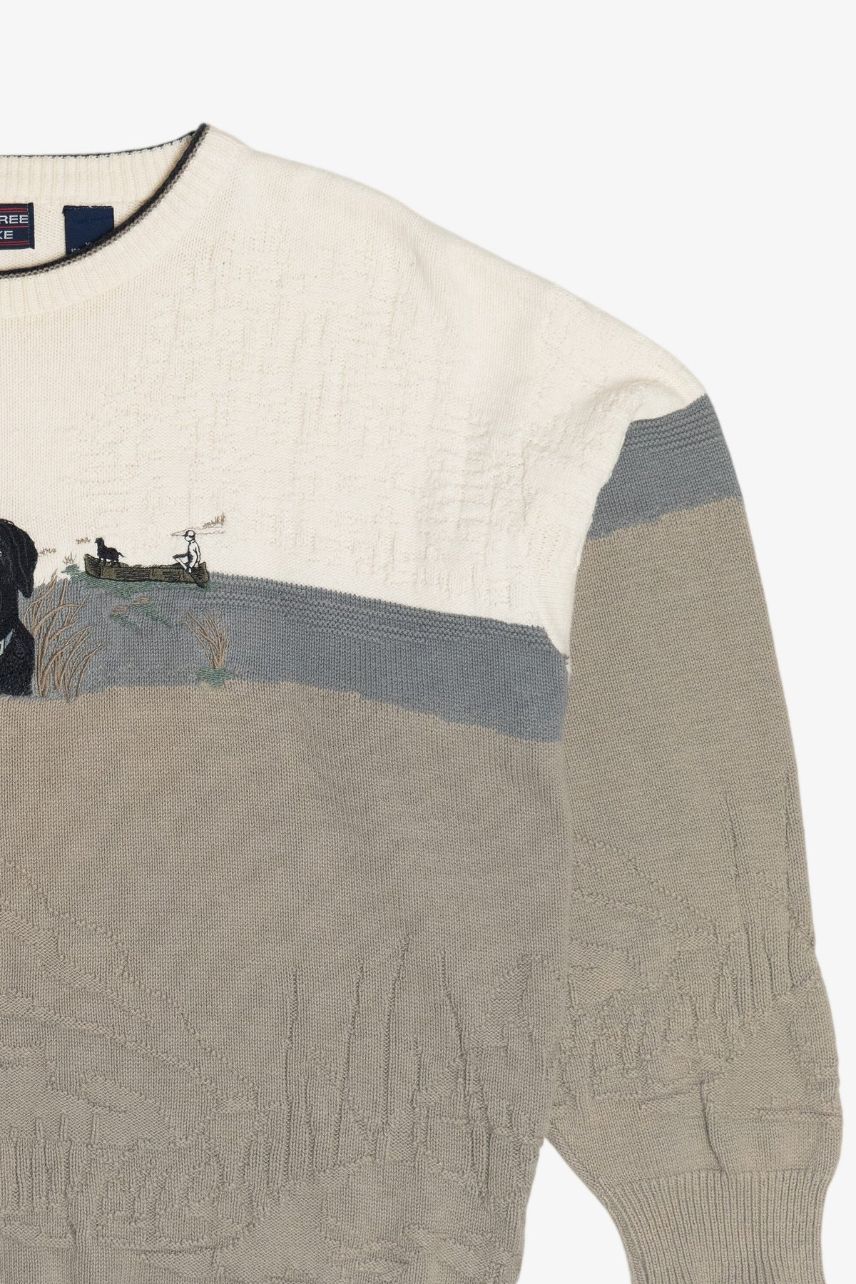 Vintage Black Labrador Embroidered Roundtree & Yorke Sweater (1990s)