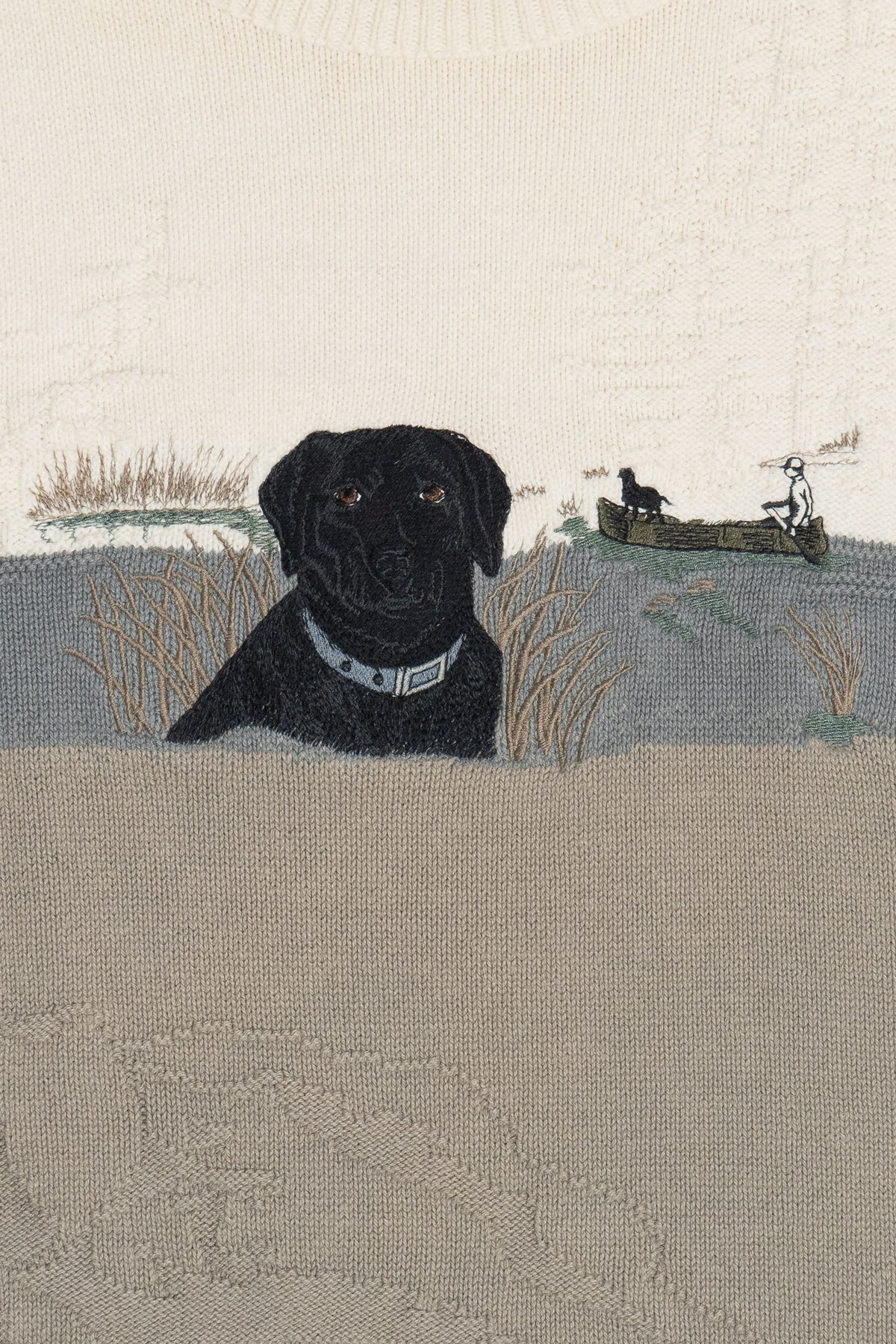 Vintage Black Labrador Embroidered Roundtree & Yorke Sweater (1990s)