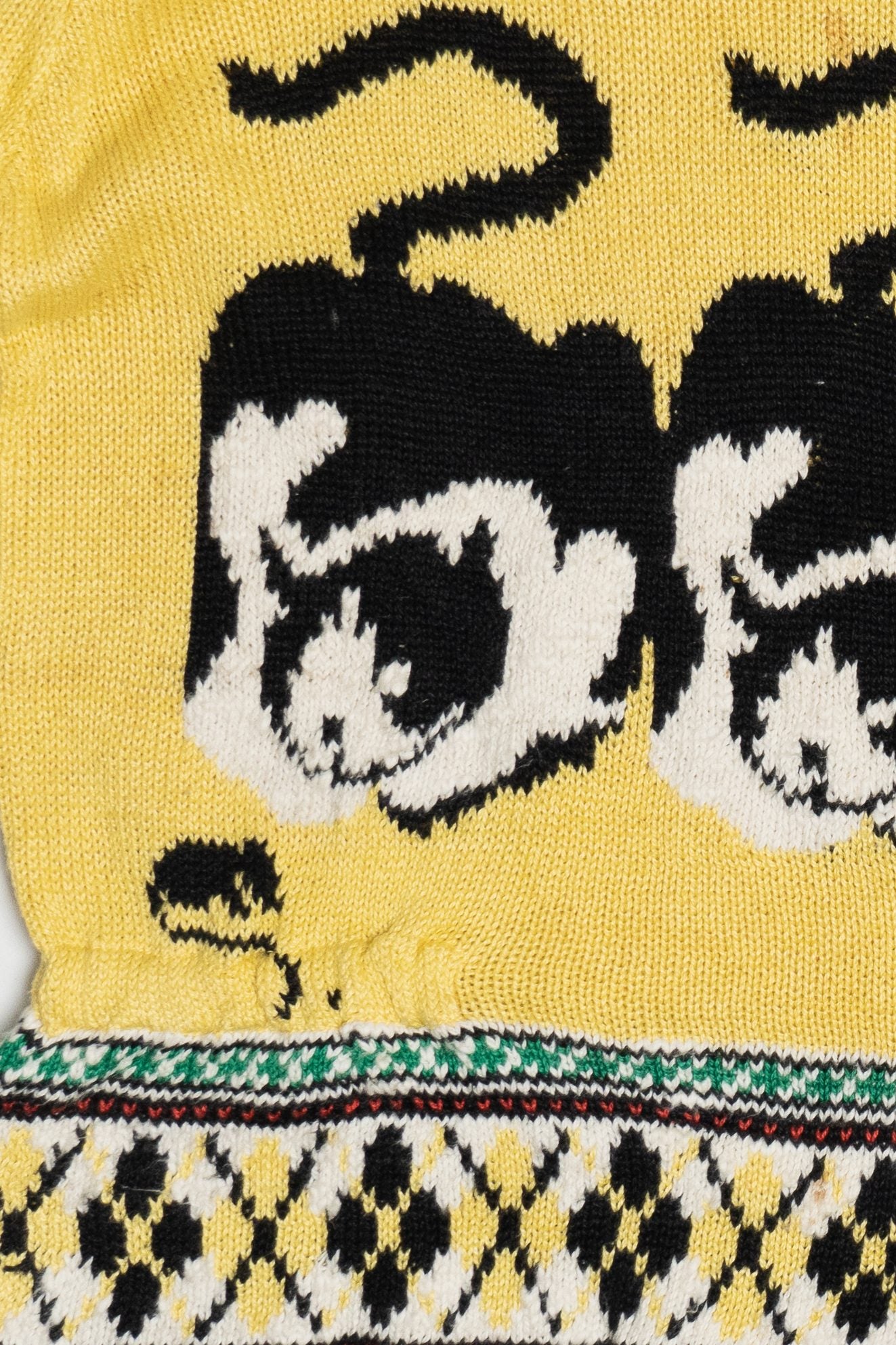 Vintage Cats And Mouse Puff Sleeve Graphic Sweater (1980s)