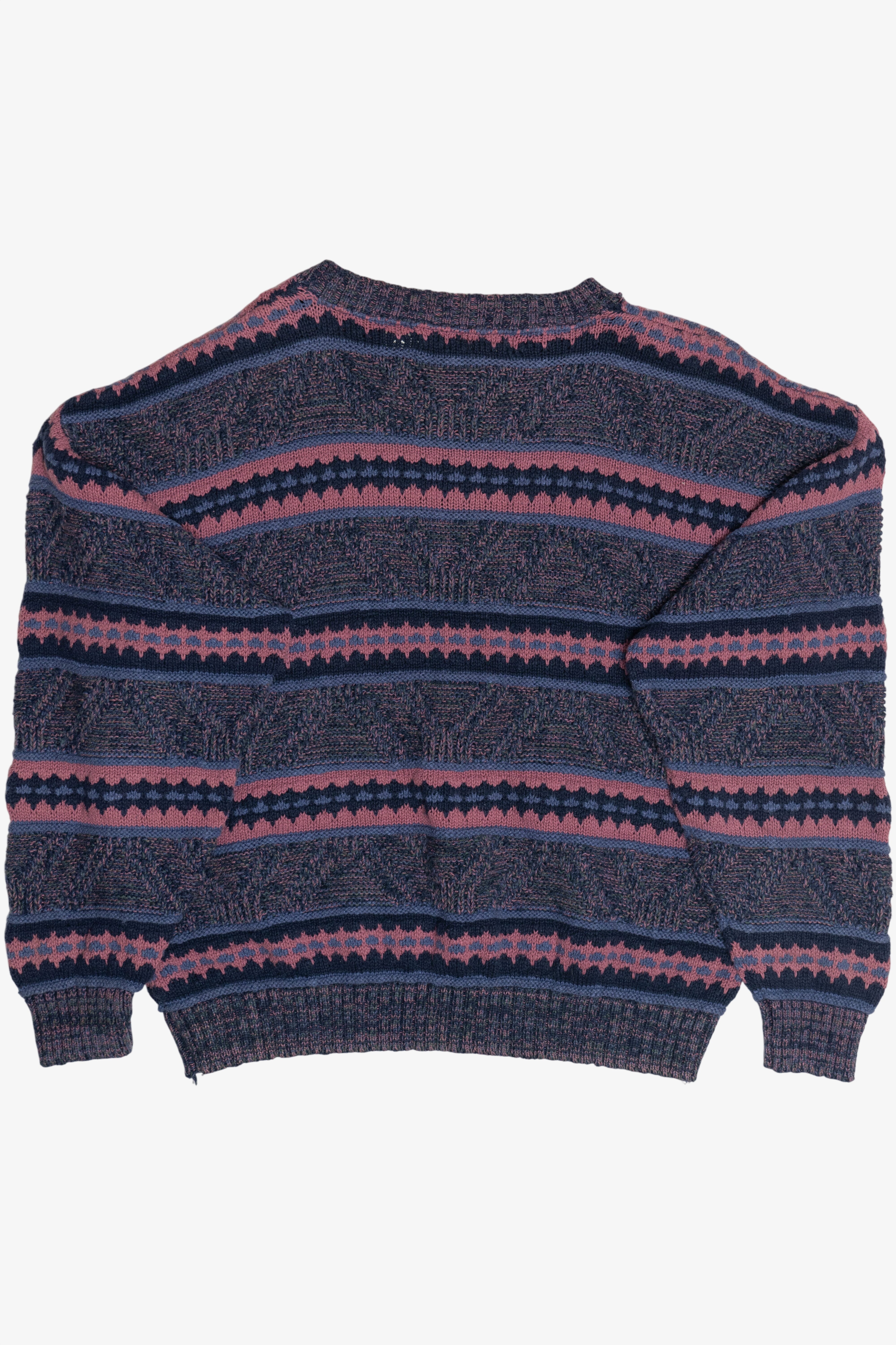 Vintage Crossings Striped Chunky Knit Sweater (1980s)