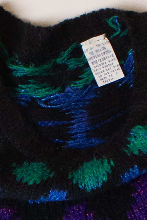Vintage Spotted Multicolor Sweater (1980s)