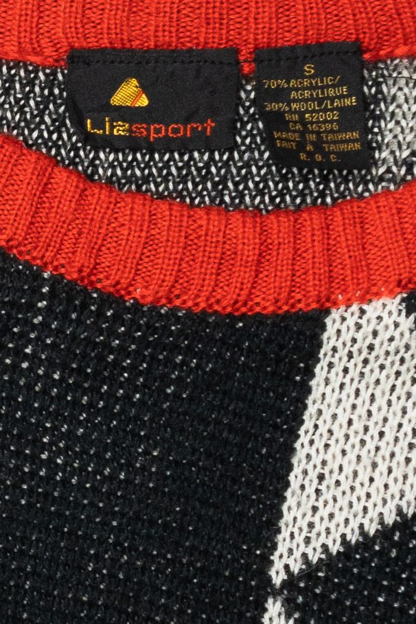 Vintage Lizsport Diamond Check Graphic Sweater (1980s)