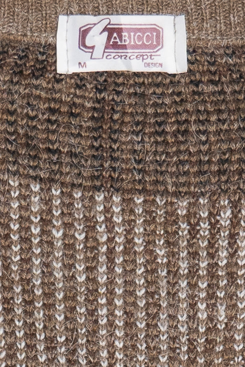 Vintage Gabicci Concept Design V-Neck Graphic Sweater (1980s)