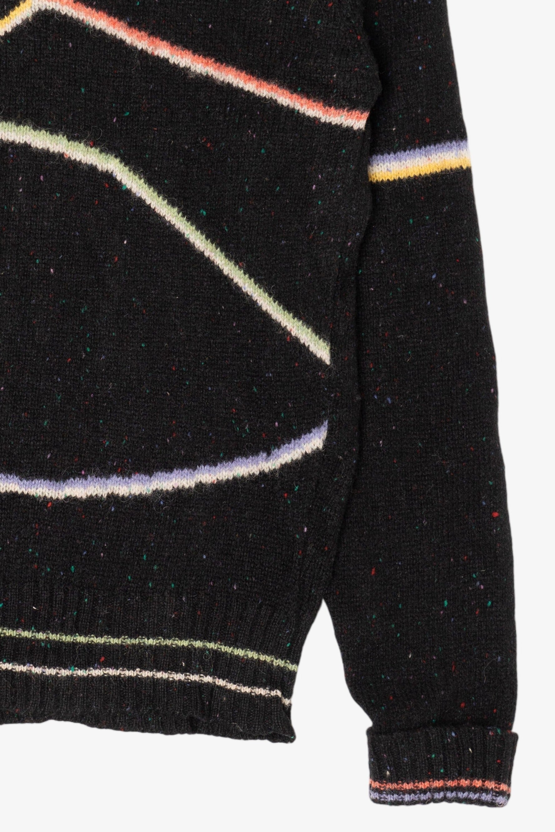 Vintage Colours Geometric Lines Graphic Sweater (1990s)