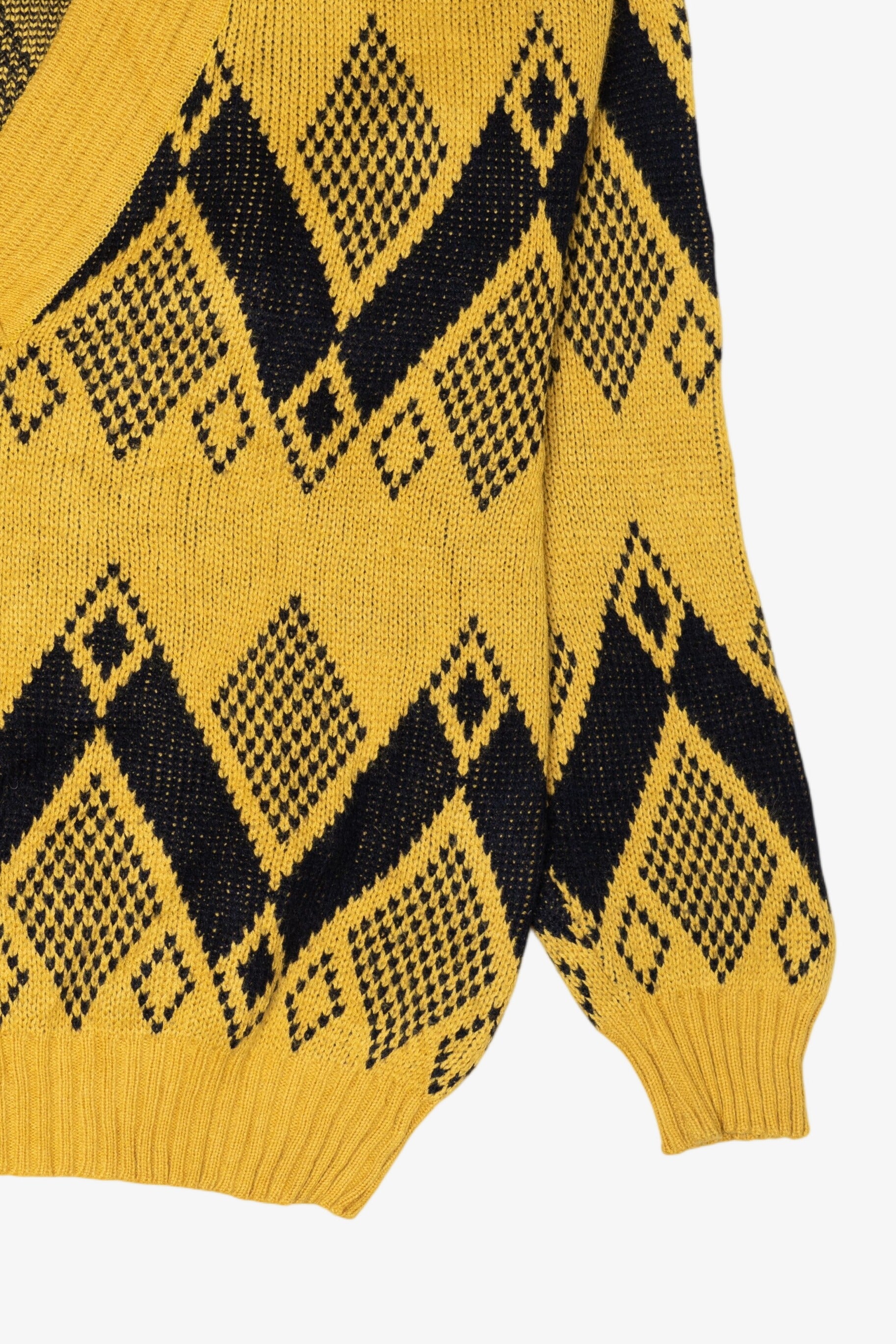 Vintage Black And Yellow Graphic Sweater (1980s)