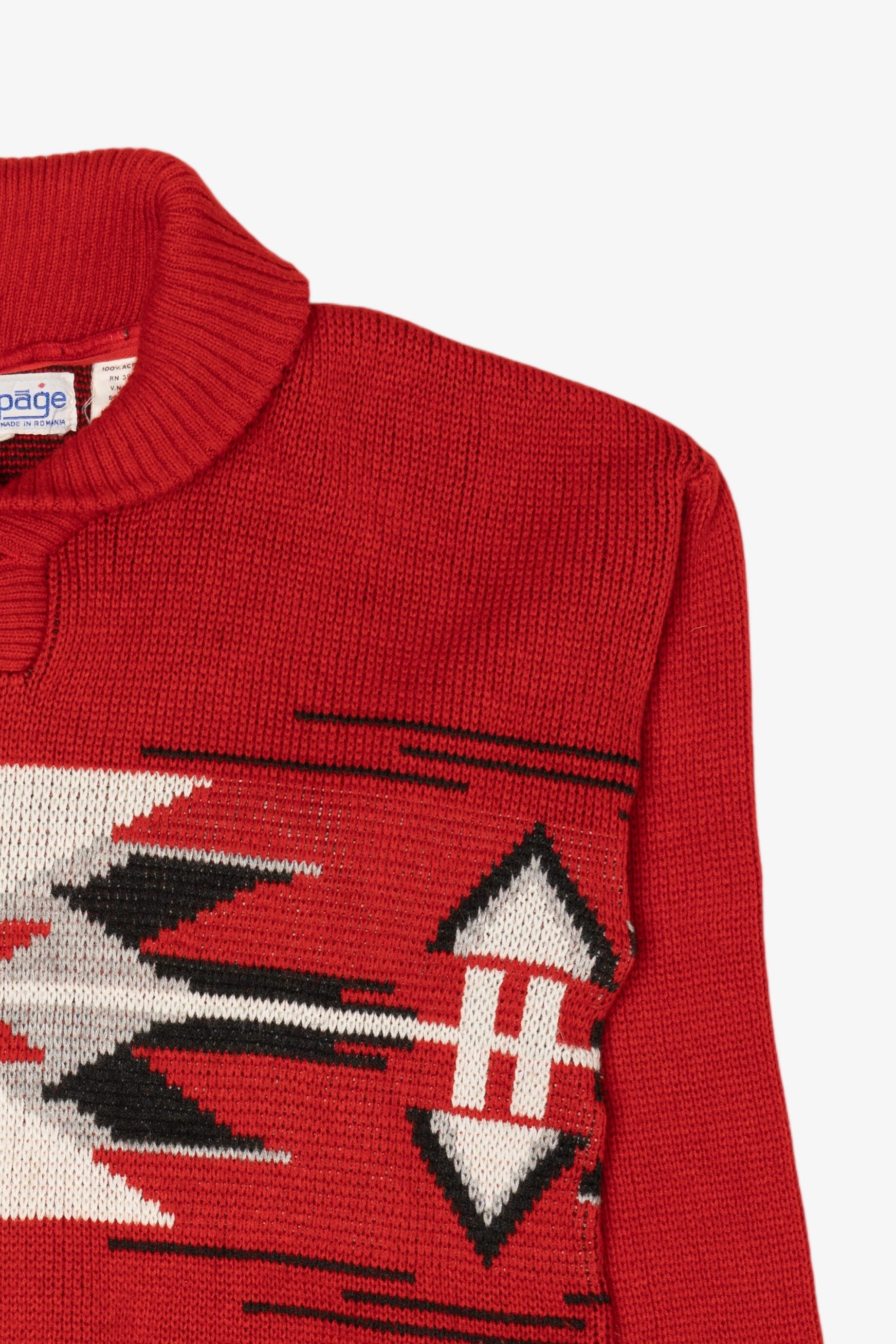 Vintage Red Repage Aztec Graphic Sweater (1990s)