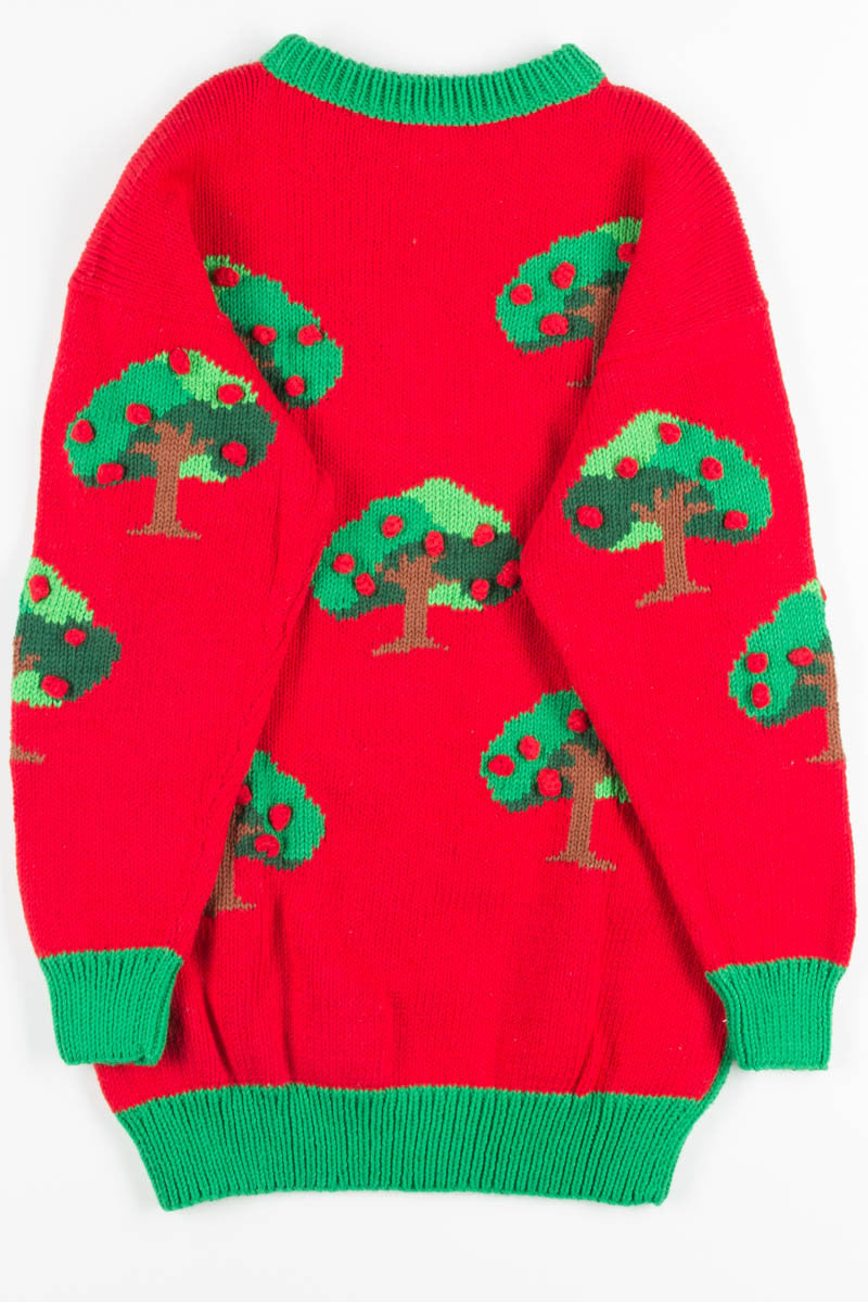 Vintage Red Apple Picking Sweater