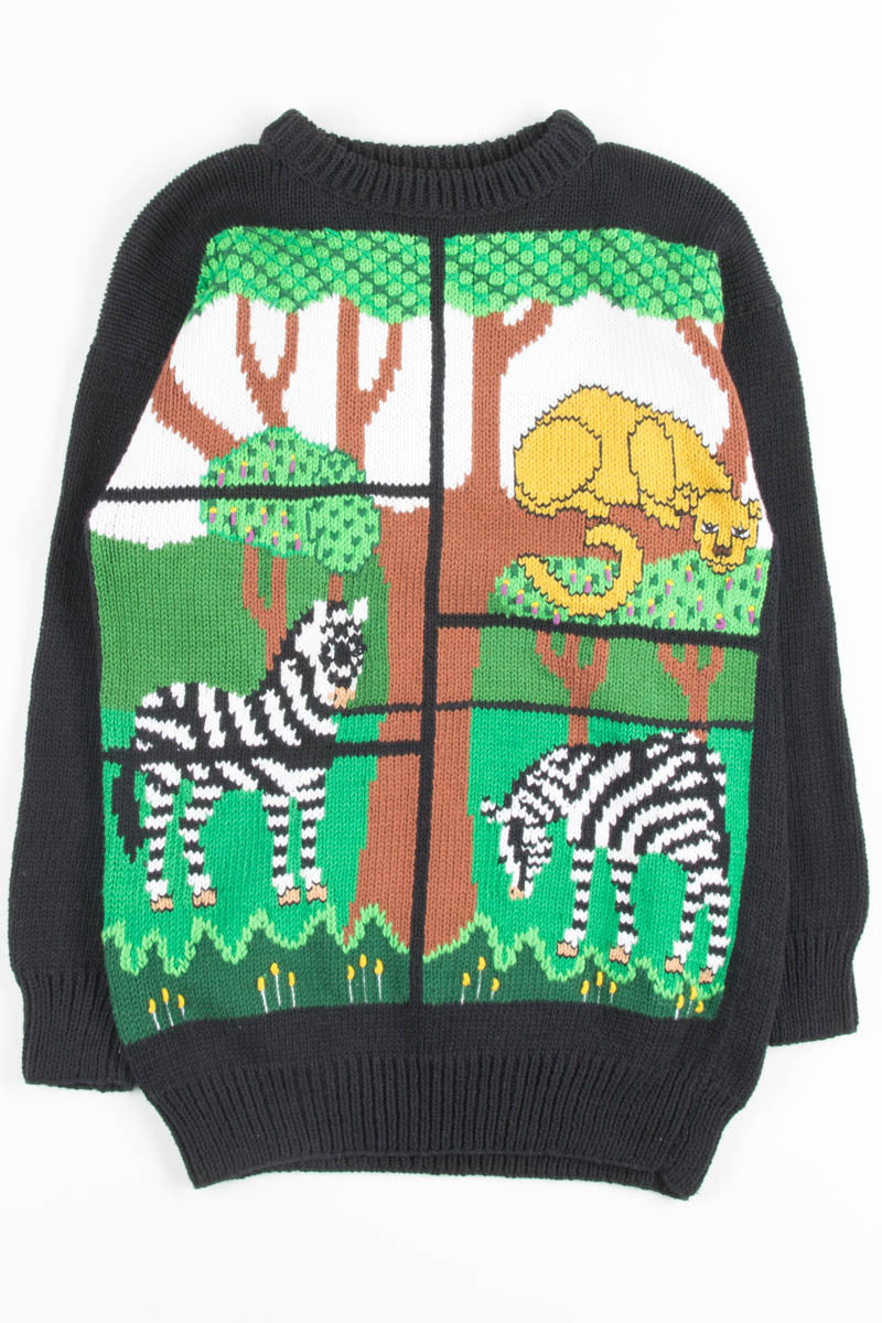 Vintage Zebra and Lion Sweater 3