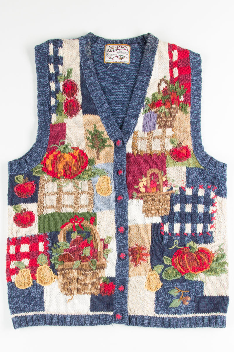 Knit Fall Patchwork Vest 351
