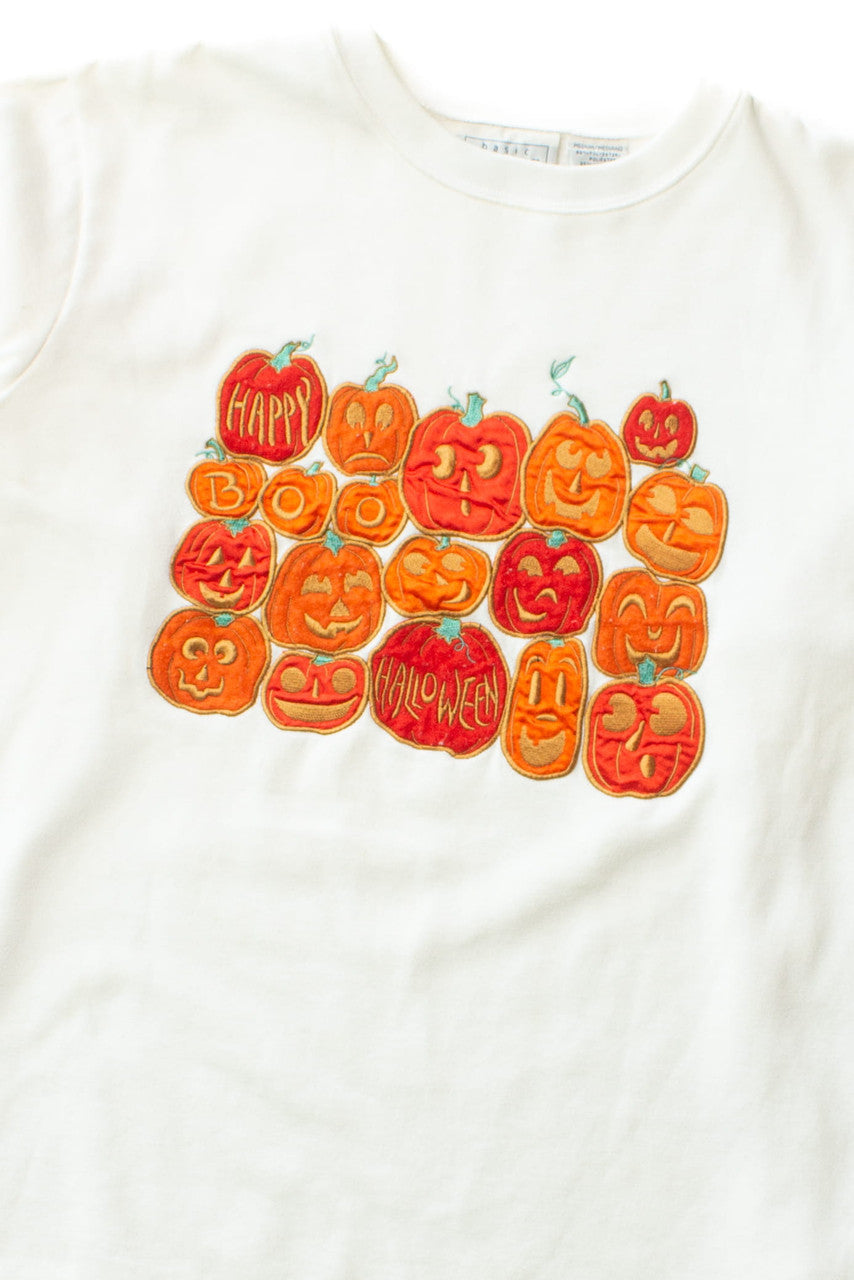 Vintage Pumpkin Patch Happy Halloween Sweatshirt (1990s)