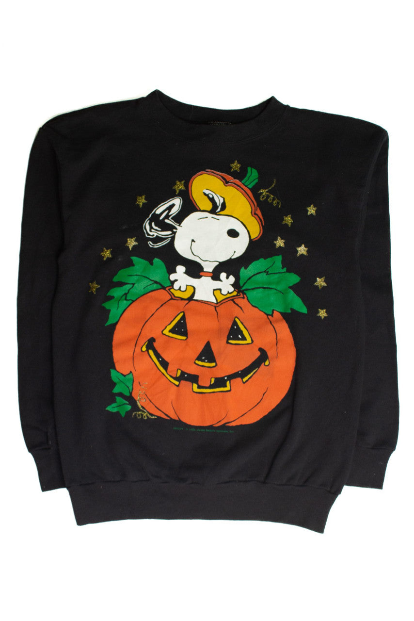 Vintage Snoopy Pumpkin Halloween Sweatshirt (1990s)