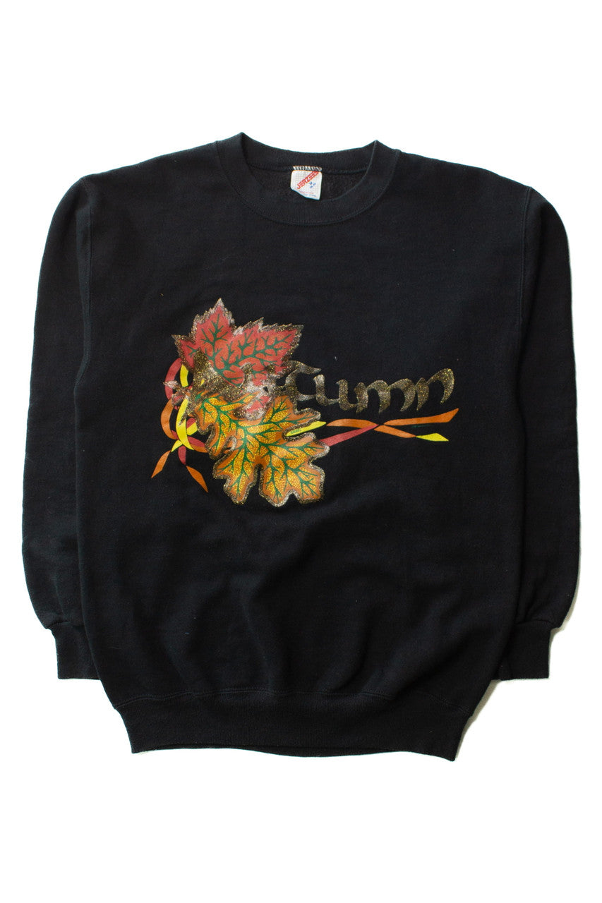 Vintage Autumn Leaves Fall Sweatshirt (1990s)