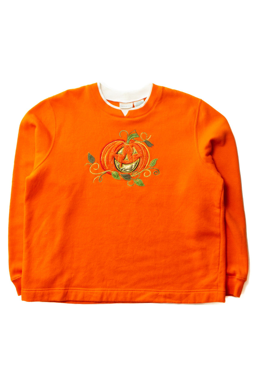 Vintage Jack-o'-Lantern Halloween Sweatshirt (1990s) 573