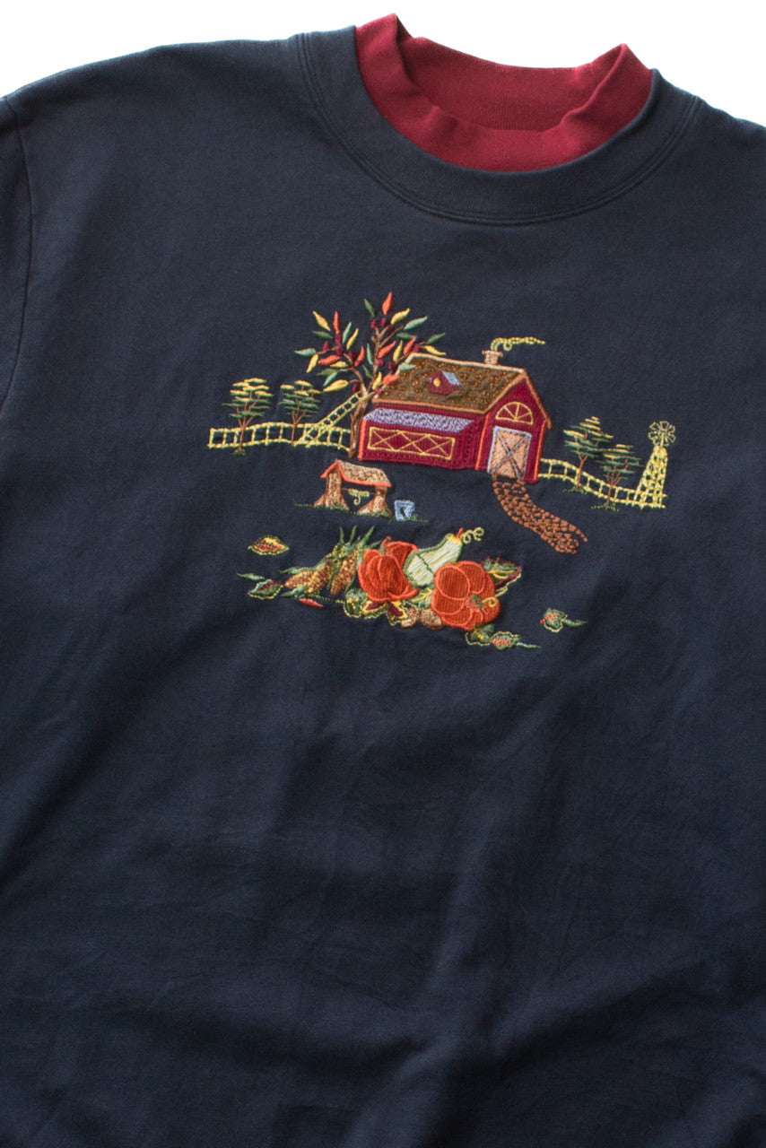 Vintage Farm Pumpkins Fall Sweatshirt (1990s)