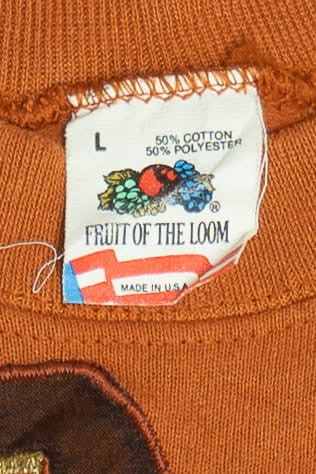 Vintage Pilgrim Harvest Embroidered Applique Halloween Sweater