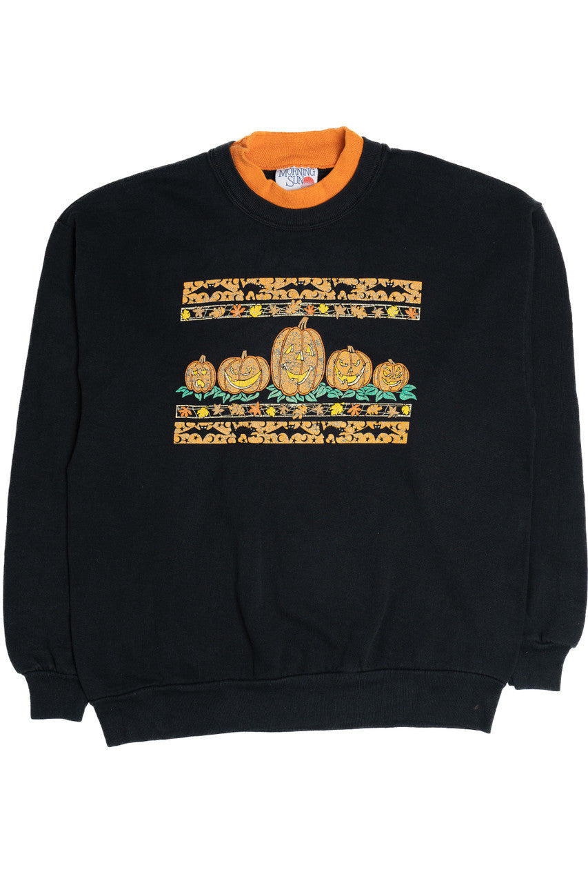 Vintage Pumpkin Patch Design Halloween Sweater