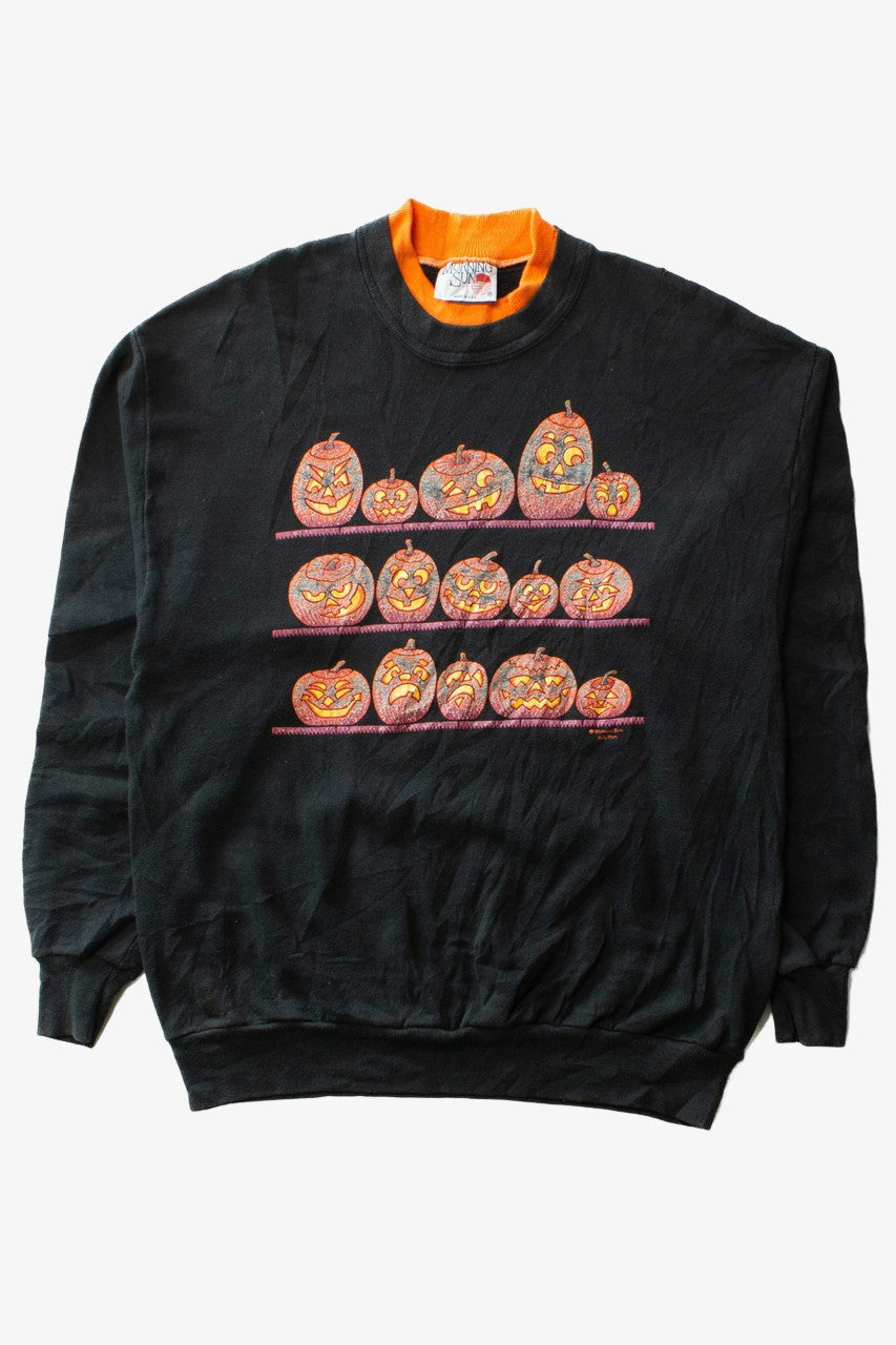 Vintage Jack o'Lantern Shelves Halloween Sweatshirt (1990s) 655