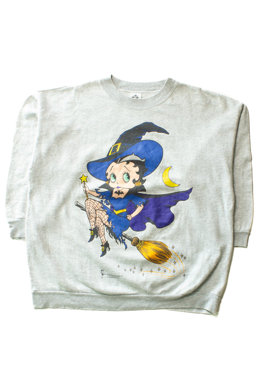 Vintage Betty Boop Witch Halloween Sweatshirt (1995)