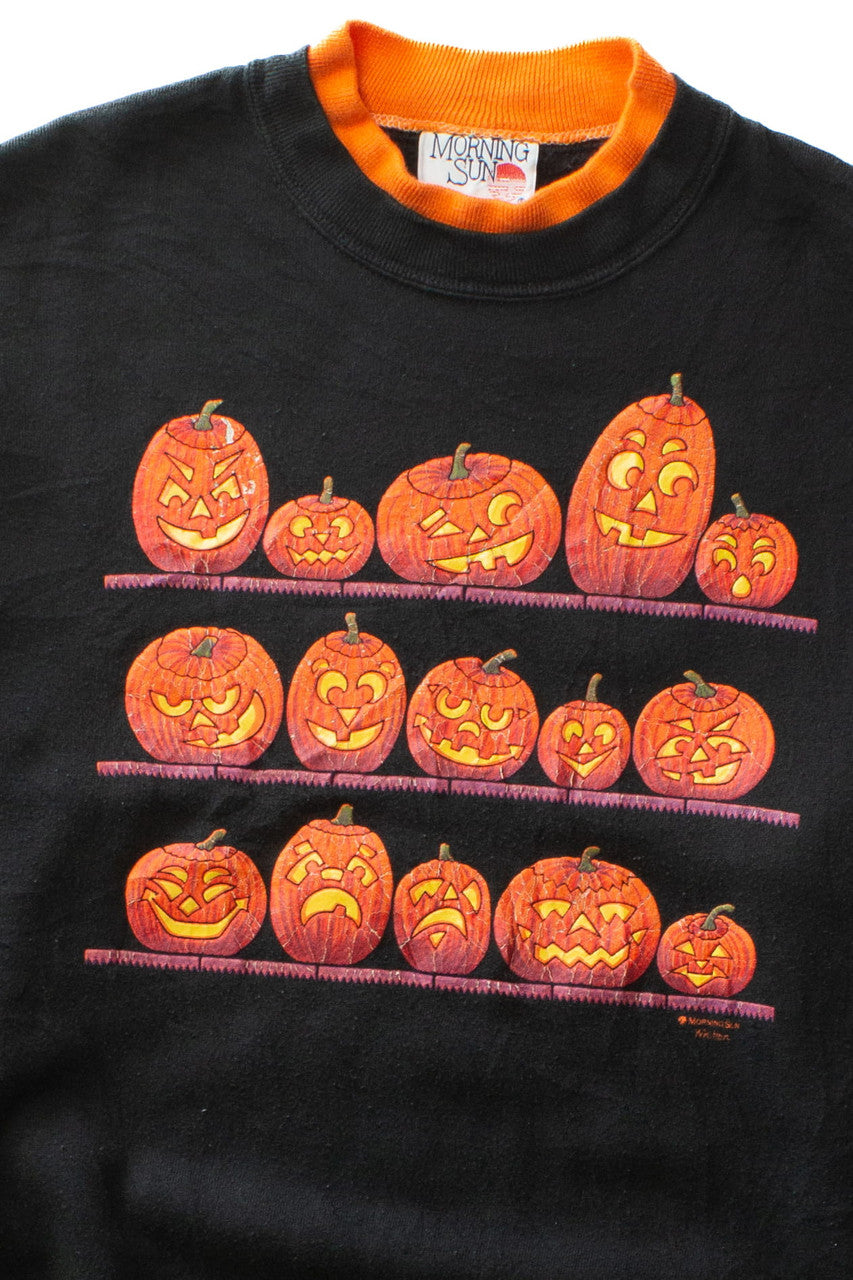 Vintage Jack o'Lantern Shelves Halloween Sweatshirt (1990s) 667