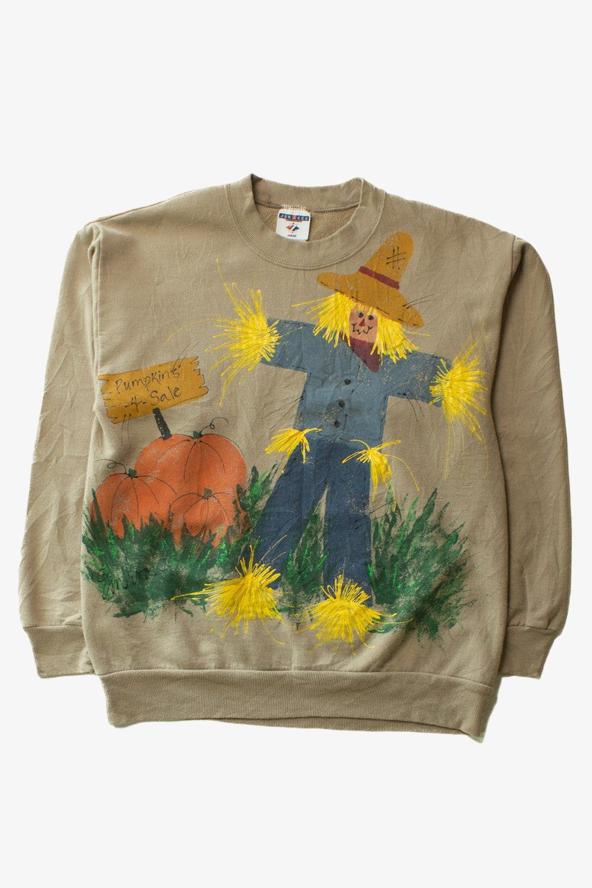 Vintage Pumpkins 4 Sale Hand Applique Halloween Sweatshirt (1990s)