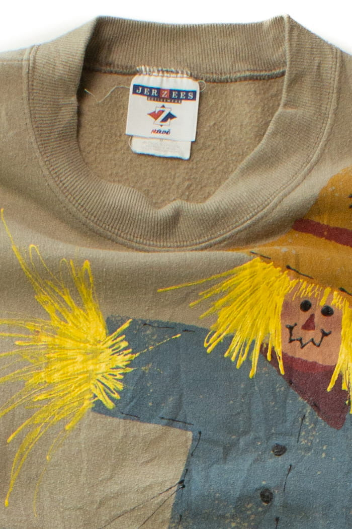 Vintage Pumpkins 4 Sale Hand Applique Halloween Sweatshirt (1990s)