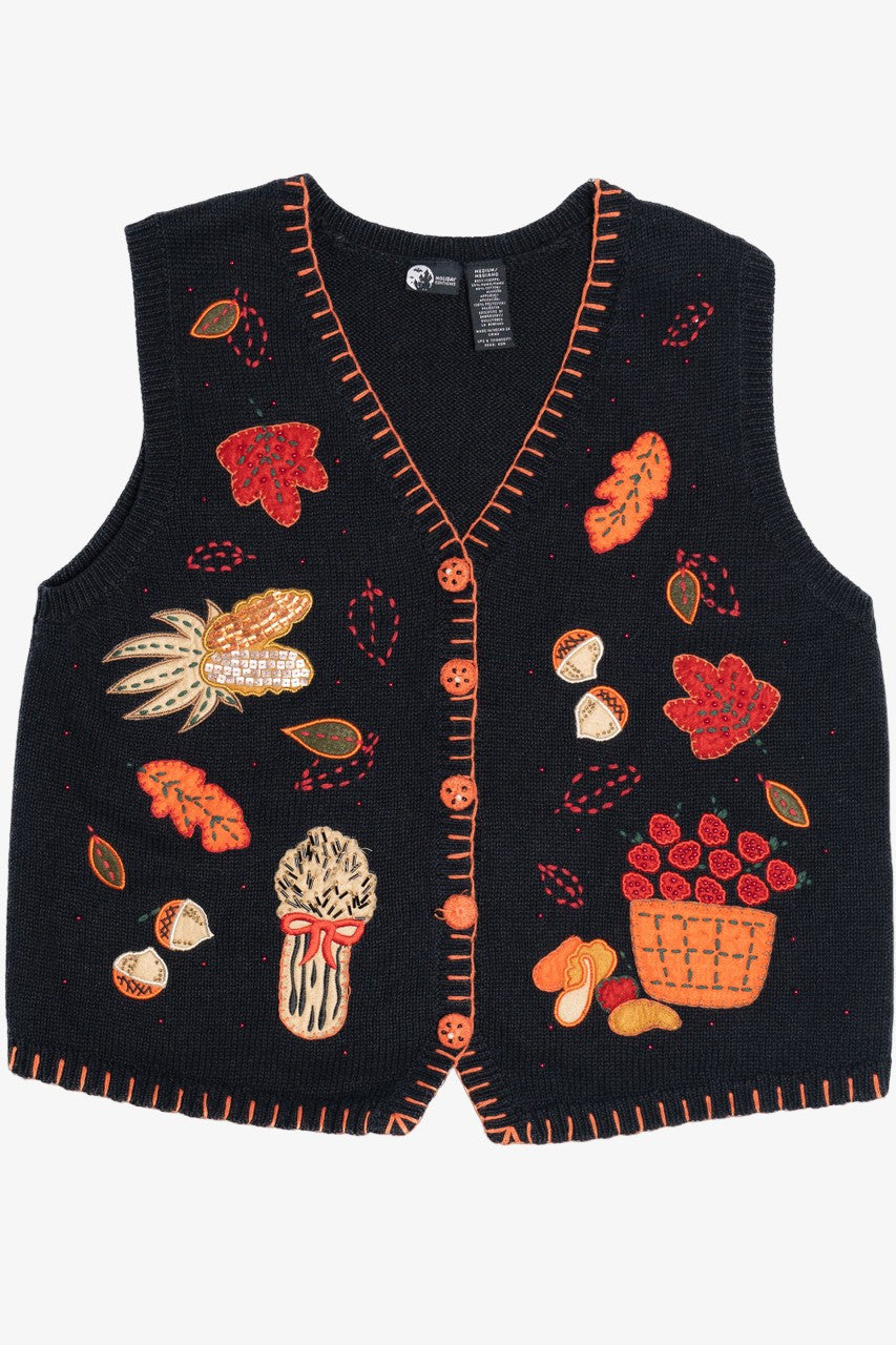 Vintage Autumn Harvest Sweater Vest 695