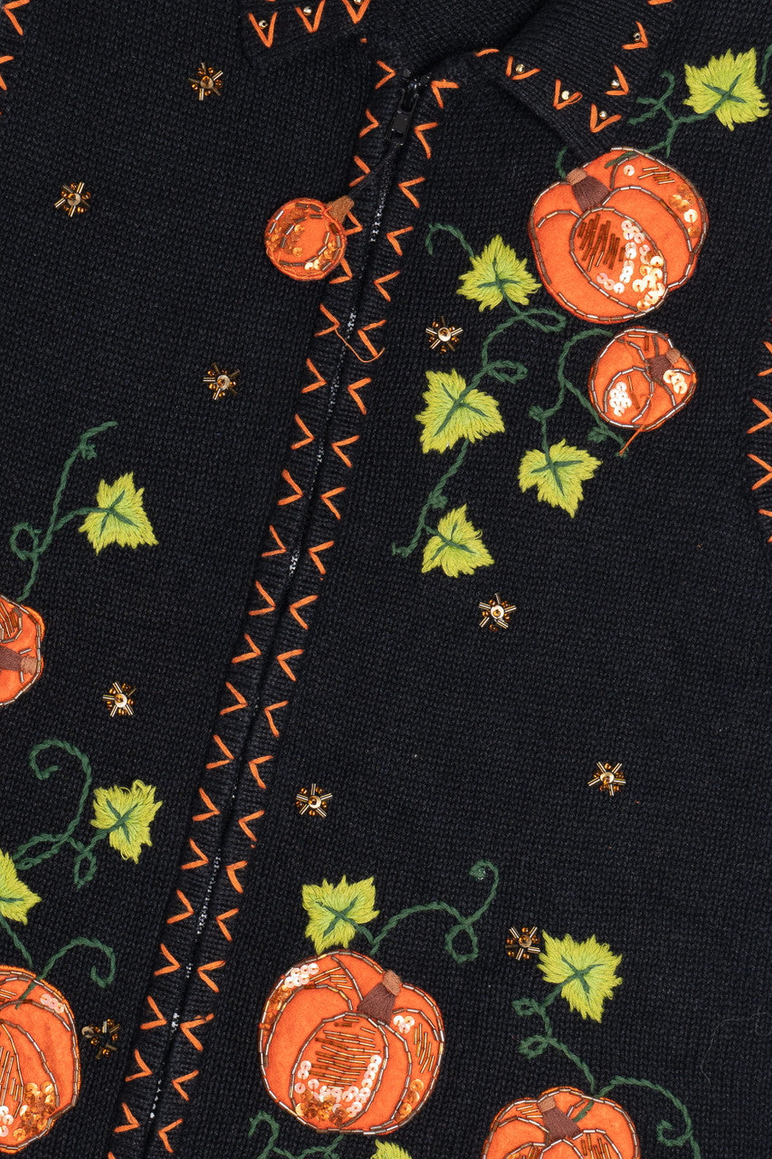 Vintage Pumpkin Patch Halloween Sweater Vest