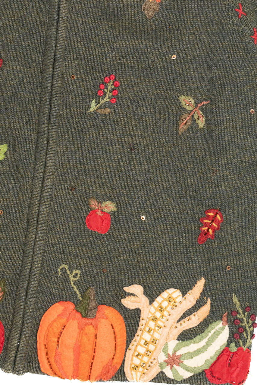 Vintage Fall Harvest Carolina Colours Plus Halloween Sweater