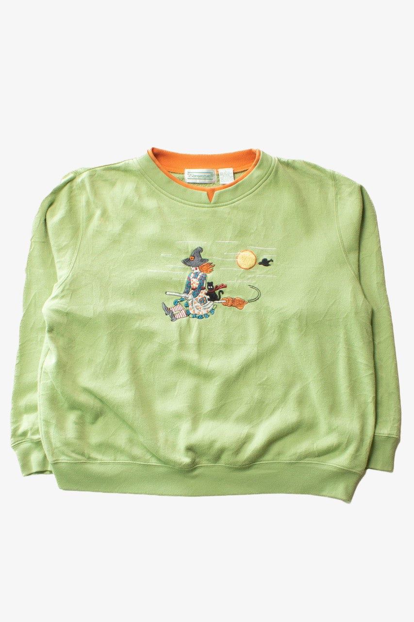 Vintage Redhead Witch Halloween Sweatshirt (1990s)