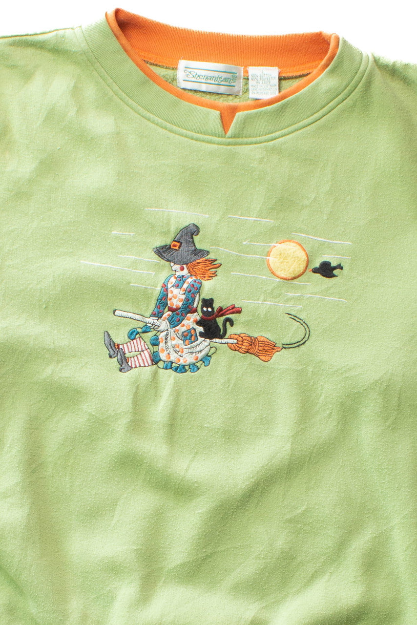 Vintage Redhead Witch Halloween Sweatshirt (1990s)