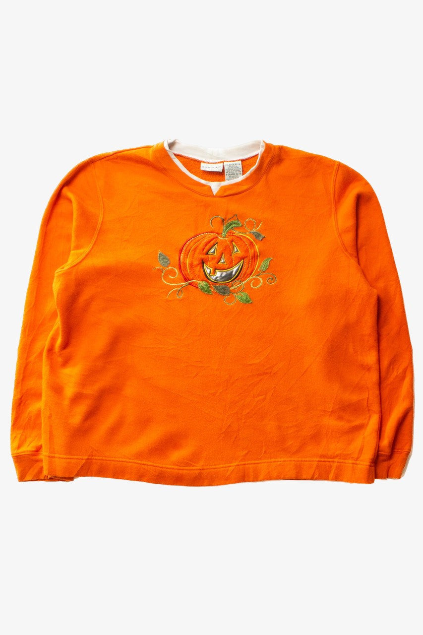 Vintage Jack o'Lantern Applique Halloween Sweatshirt (1990s) 750