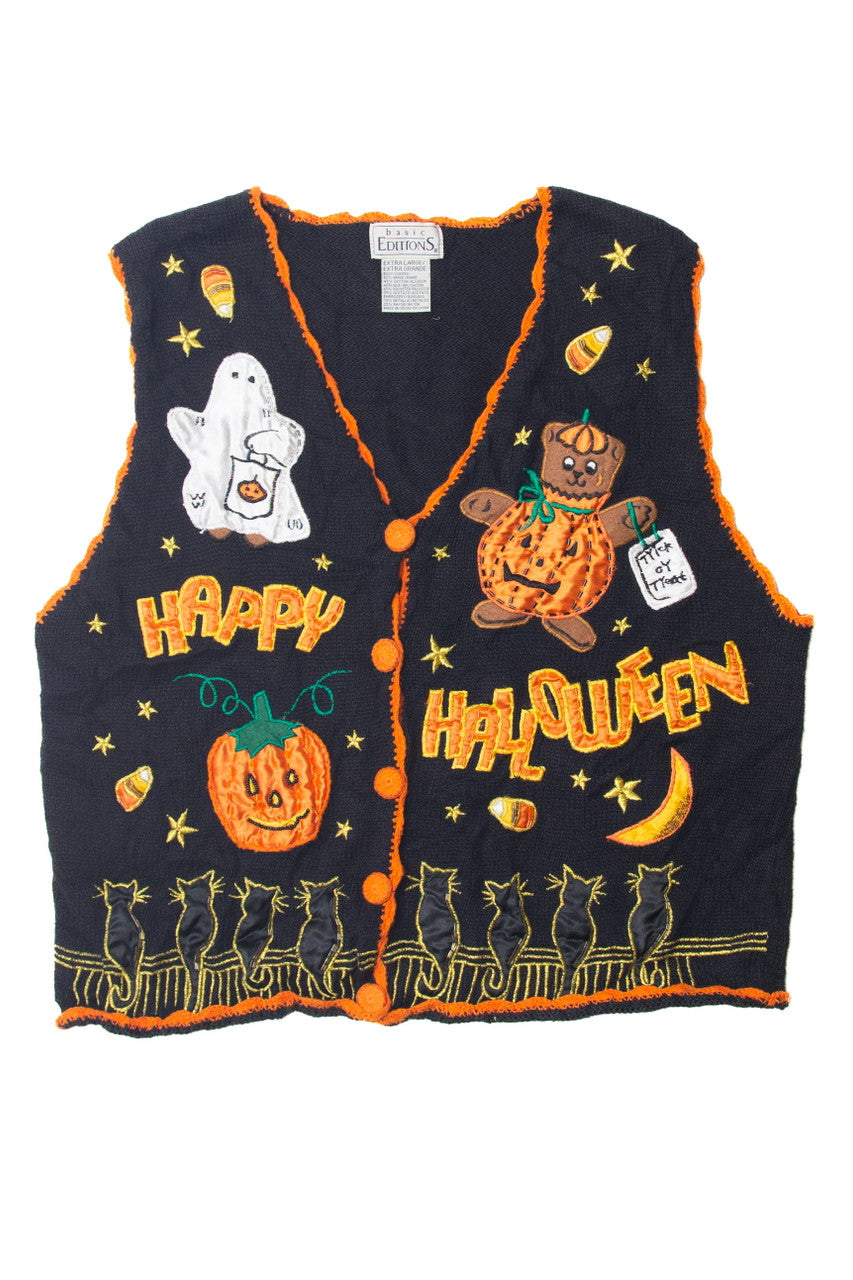 Vintage "Happy Halloween" Vest